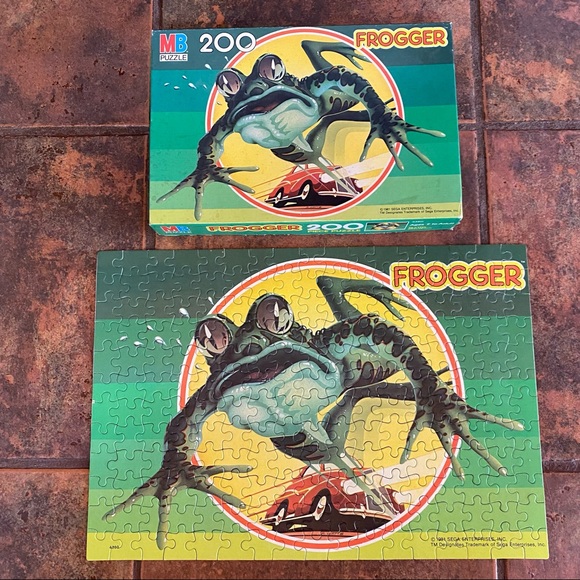 Vintage Sega Frogger Video Game Jigsaw Puzzle
